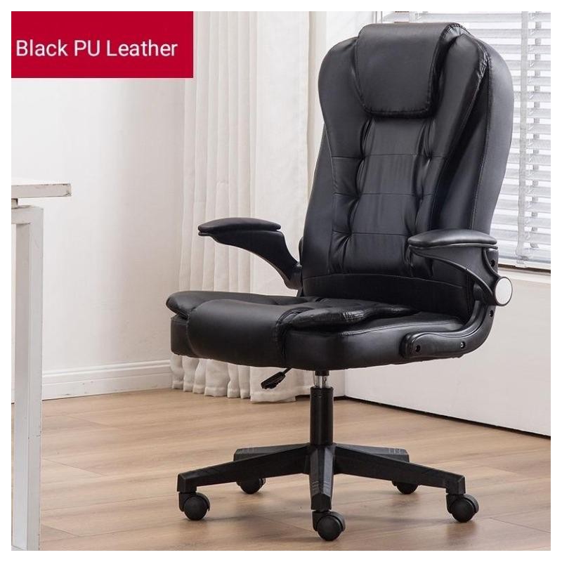 Black PVC boss office chair